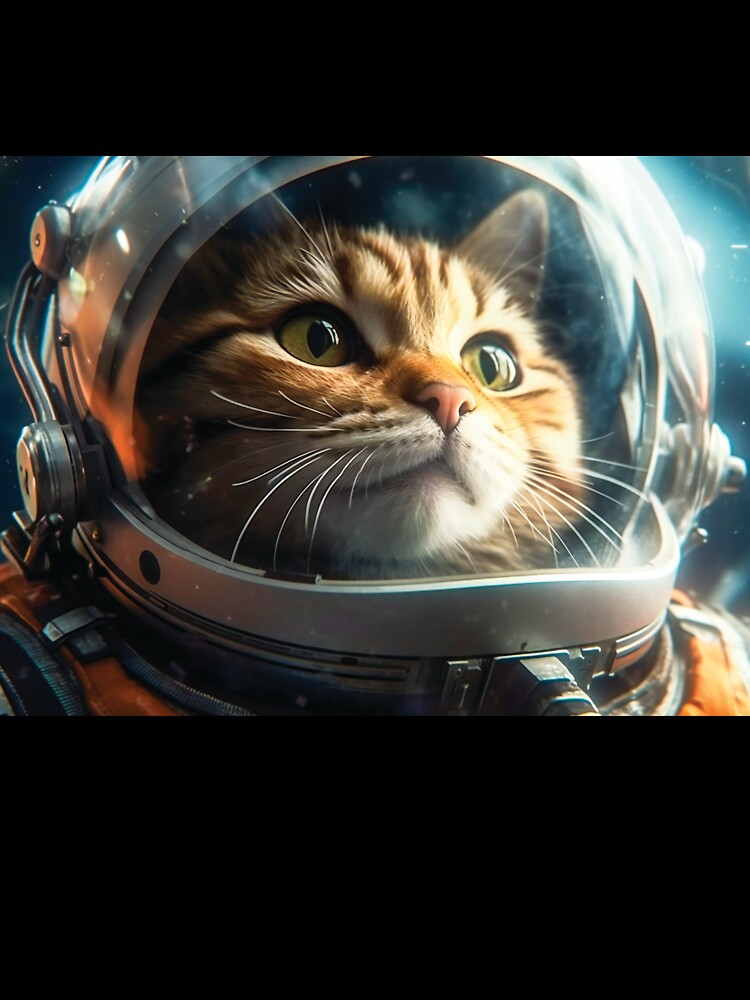 Cute Space Cat In Astronaut Suit by AdrianGrosu
