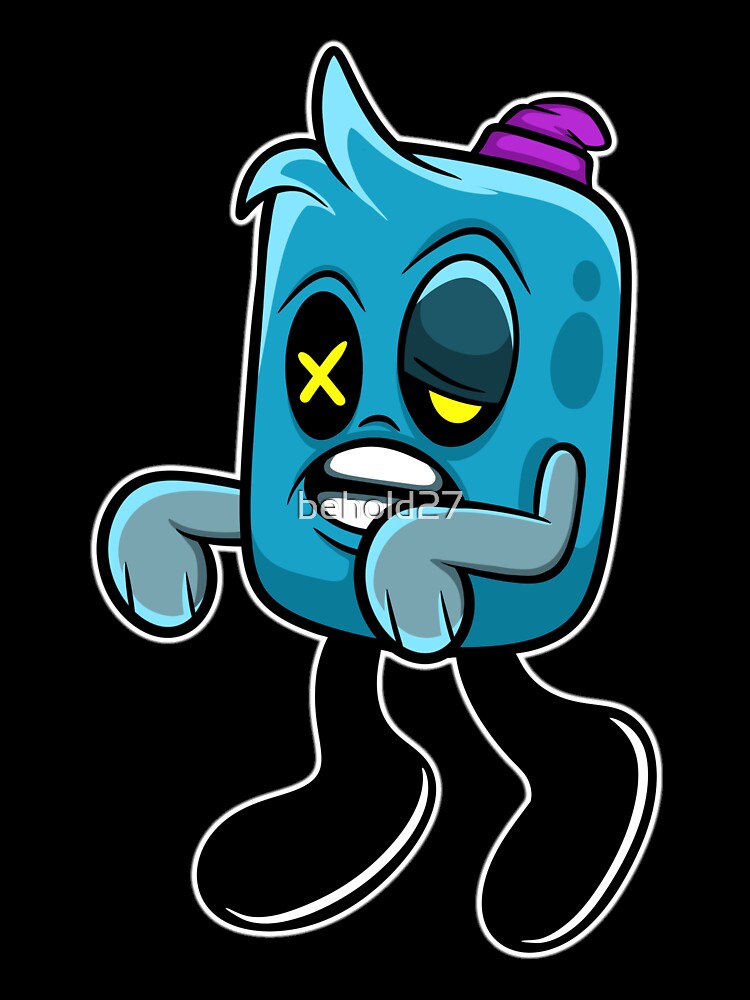 blue zombie cartoon by behold27