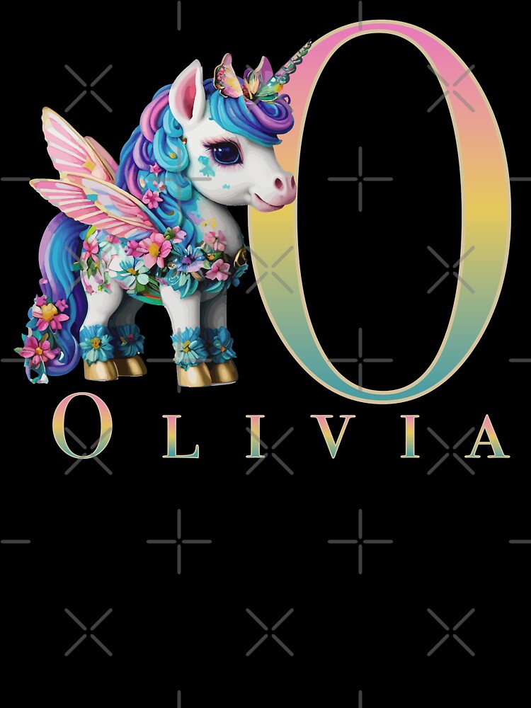 Olivia name with a cute unicorn by Lubellebubble20