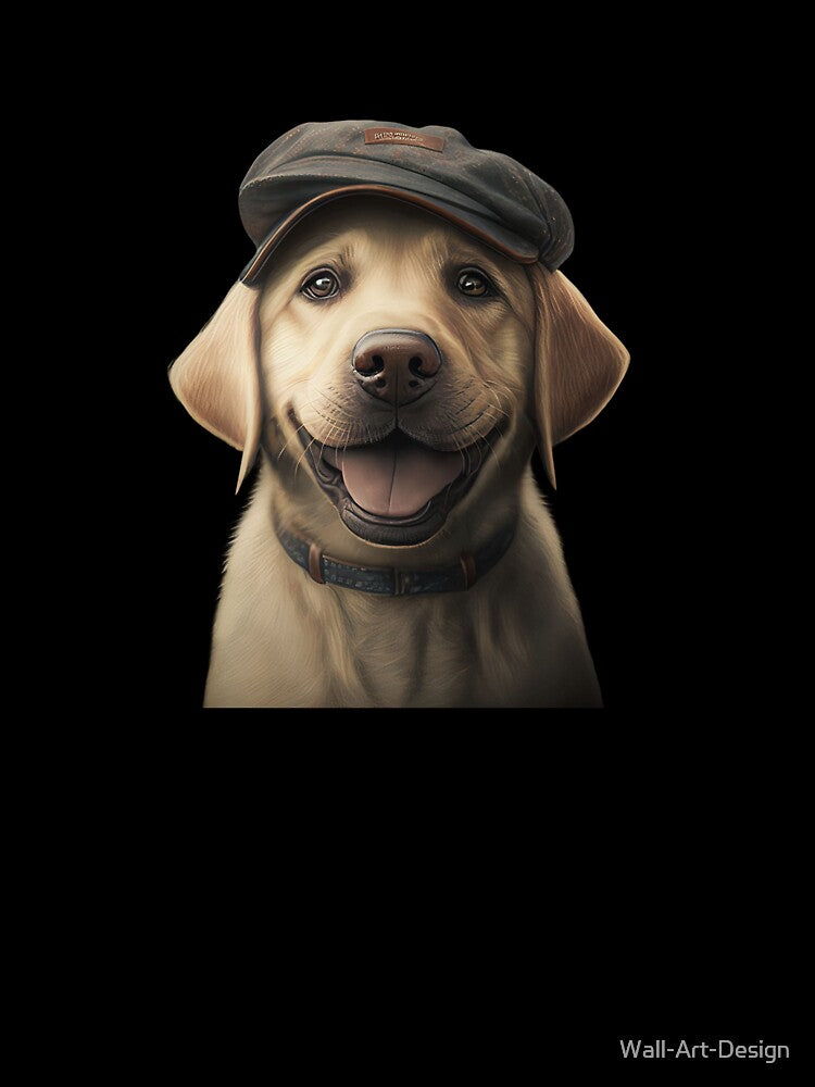 Cute Labrador Vintage Painting by Wall-Art-Design