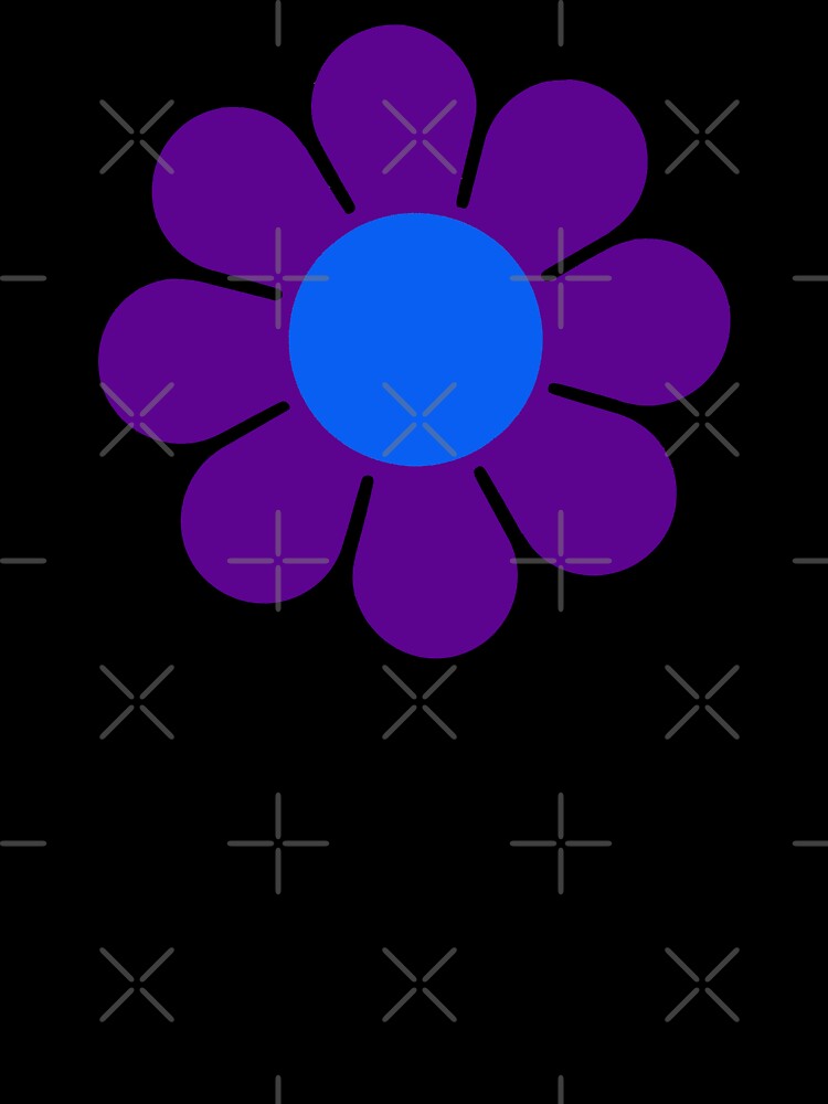 Purple Blue Hippie Flower by hilda74