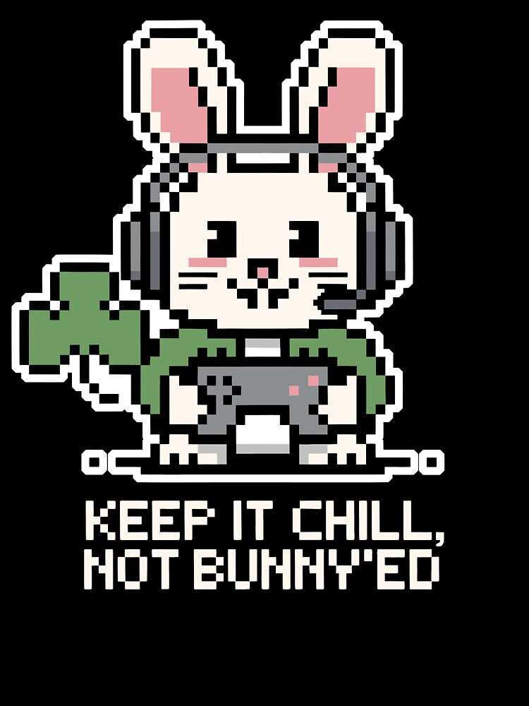 Keep It Chill Not Bunny'ed — Retro Pixel Bunny Gamer Graphic by NaturEdeN