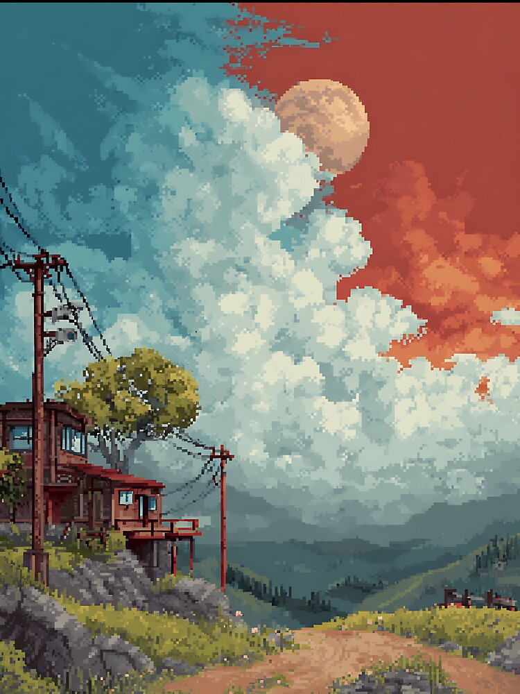 Minimal Pixel Art Landscape by bapupa