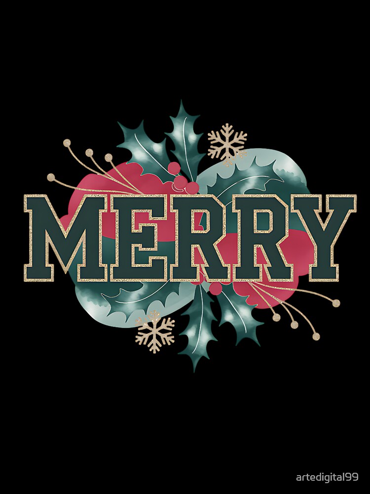 Merry Christmas Varsity Aesthetic – Vintage Holiday Design by artedigital99