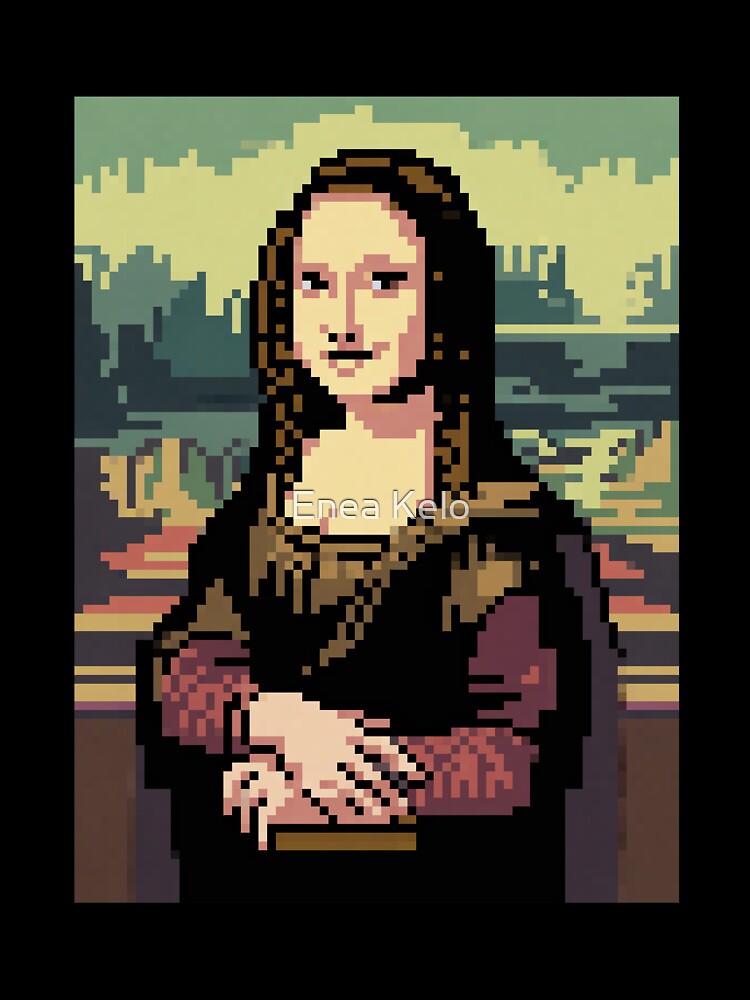 Pixel Art Mona Lisa by Enea Kelo