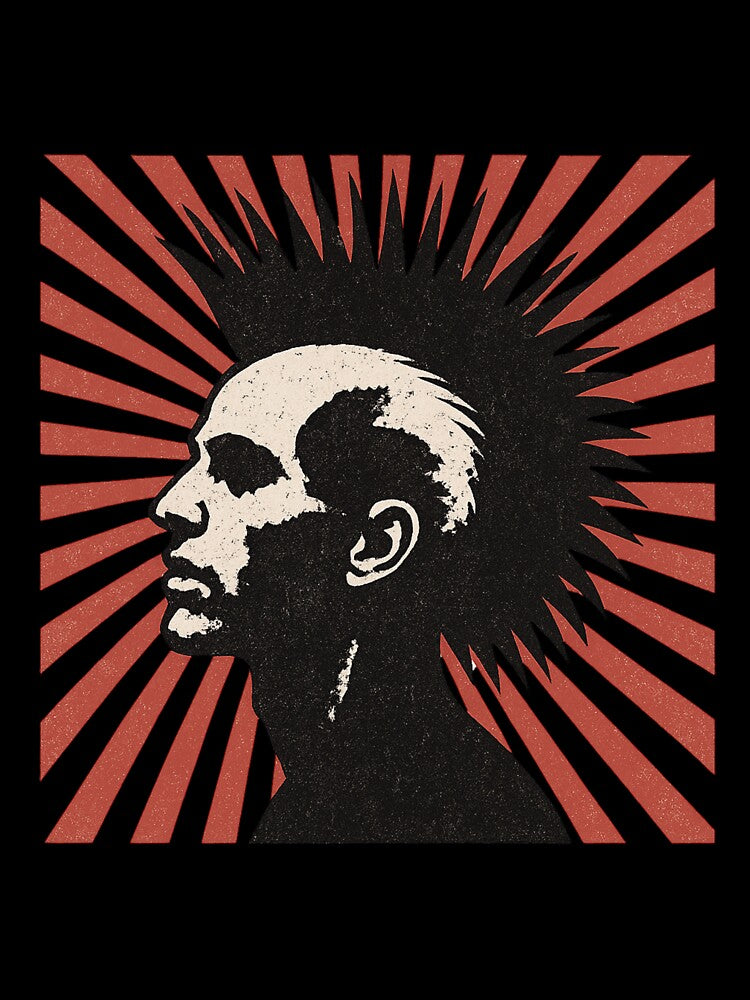 Punk Skull Mohawk Design by Driftwood77