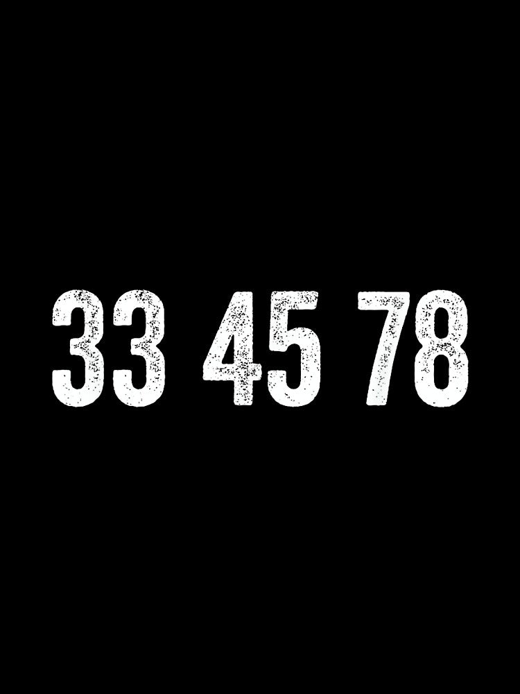 Vinyl Records and Vinyl Collector Gifts Co. 33 45 78 RPM Vinyl Lover Unisex-Adults, Unisex-Kids Black Small Solid Crew Neck Short Sleeve by AlanYYoder