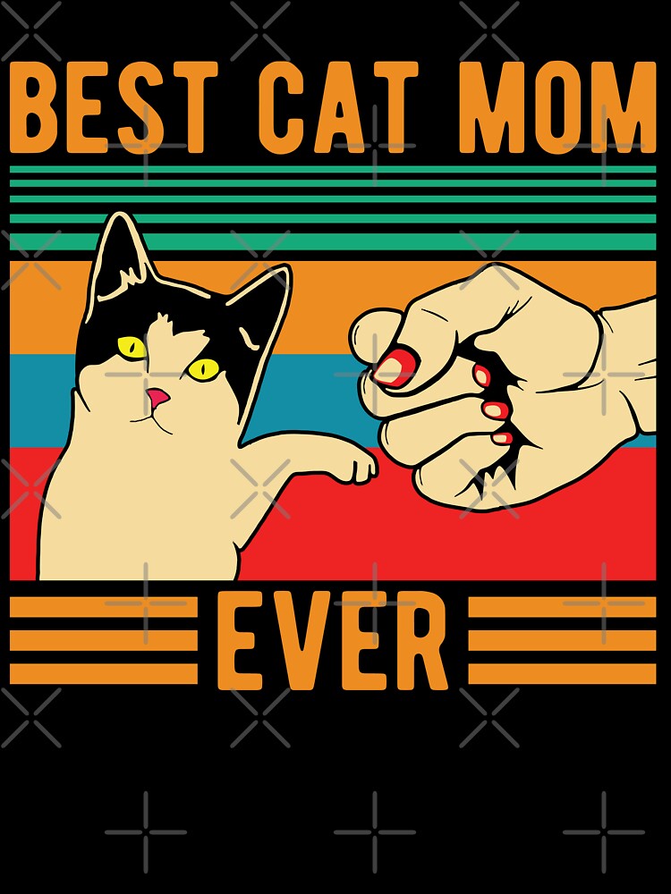 Best Cat Mom Ever Retro Vintage Cat Lover T-shirt by kdllama