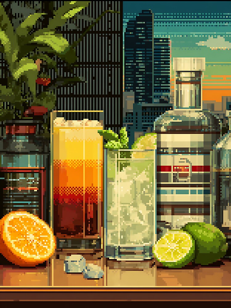 Gaming Pixel Art Drink by bapupa