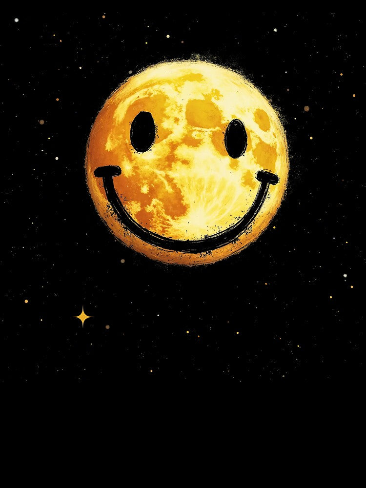 Full moon smiley face by Inklivion