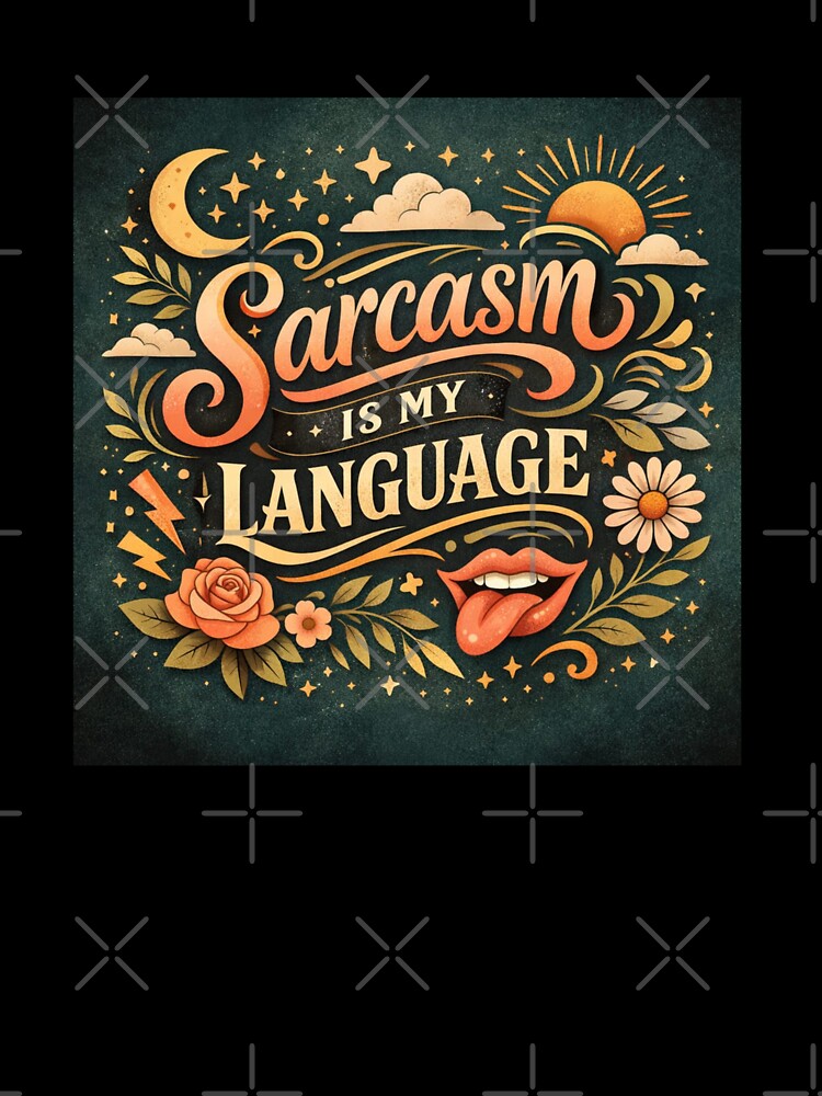 Sarcasm Is My Language – Aesthetic Typography Design by Sanika arts