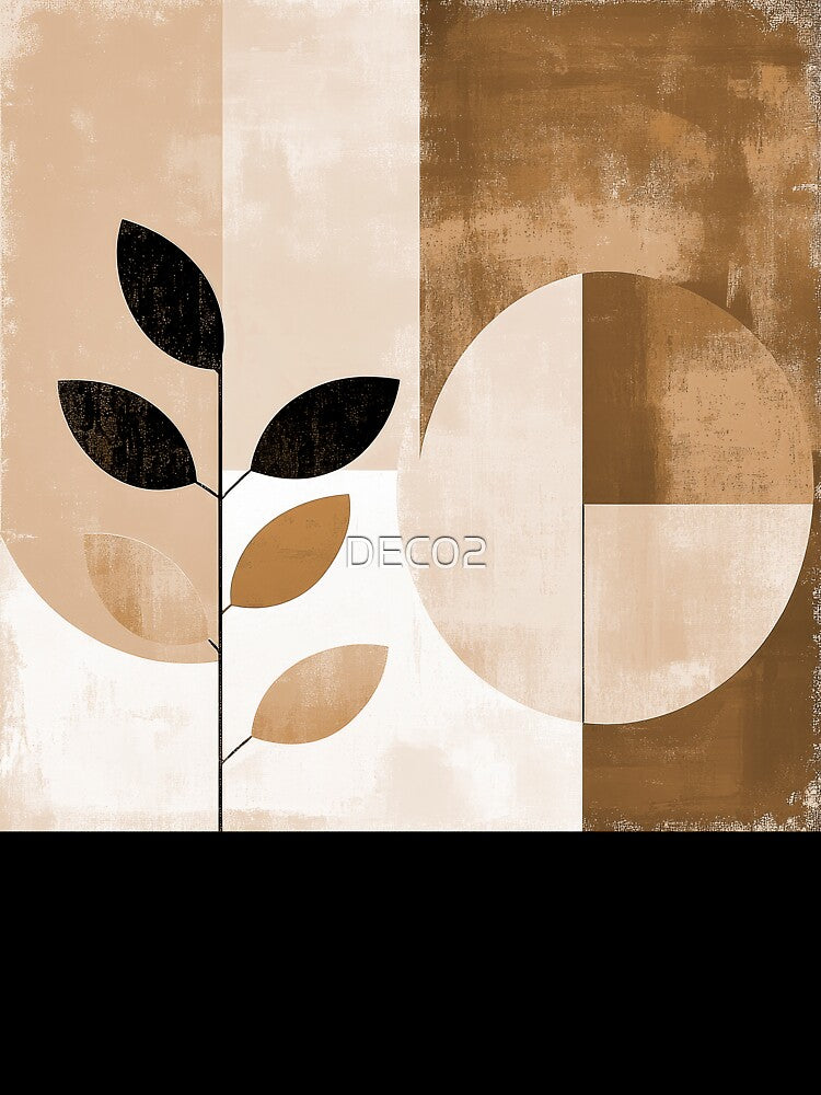 Boho Geometric Abstract Shapes In Rich Sepia-Tones by DEC02