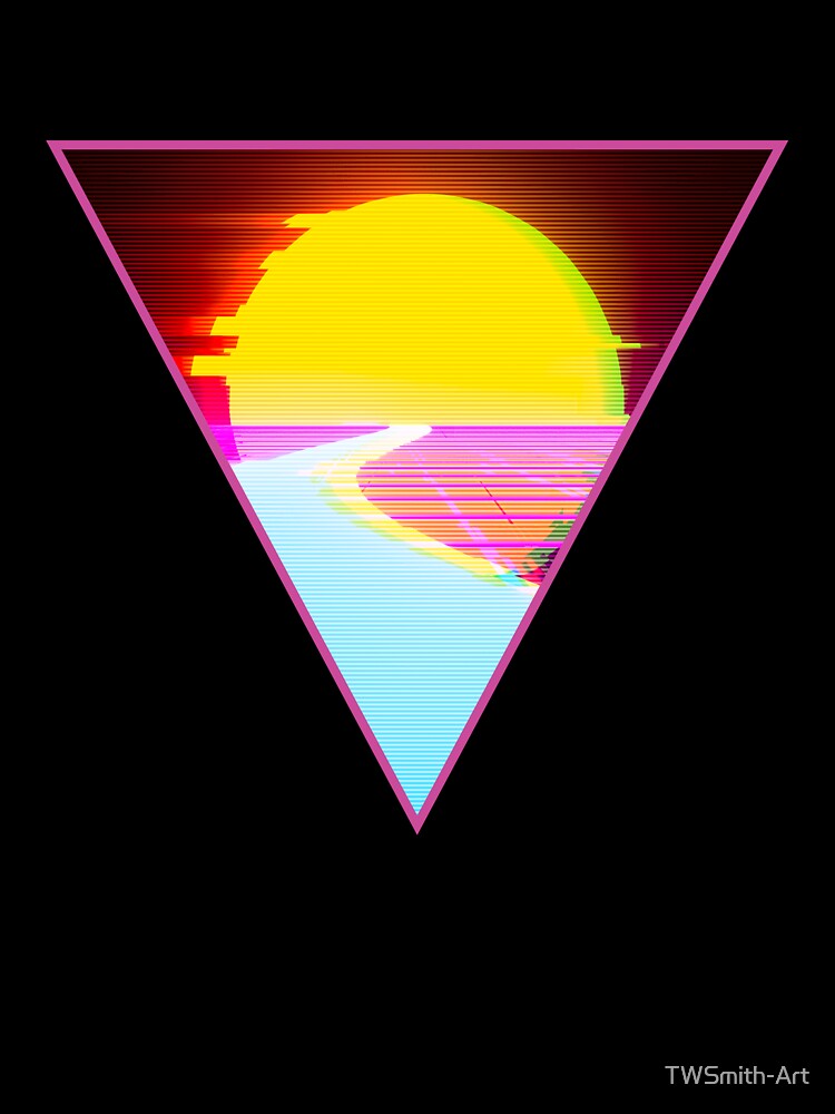 Glitched Synthwave Sunset by TWSmith-Art