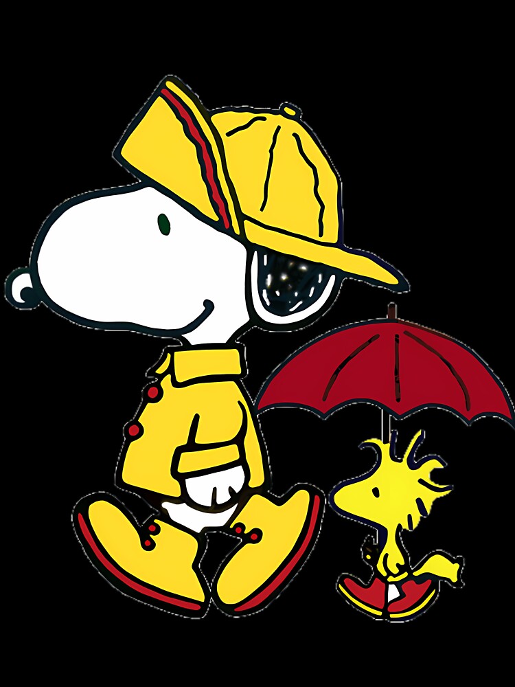 Yellow Raincoat And The Woods Peanuts by MerchQueDesigns