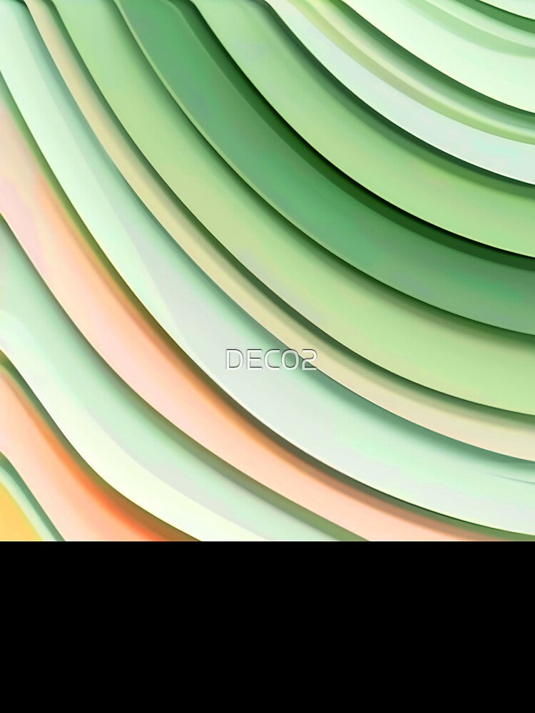 Boho-Style Lime-Cream And Peach Swirls Designs by DEC02