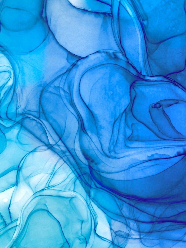 Abstract liquid art alcohol ink, liquid marble art design, abstract marble art, liquid art, aqua blue watercolor by ZeinabTaha