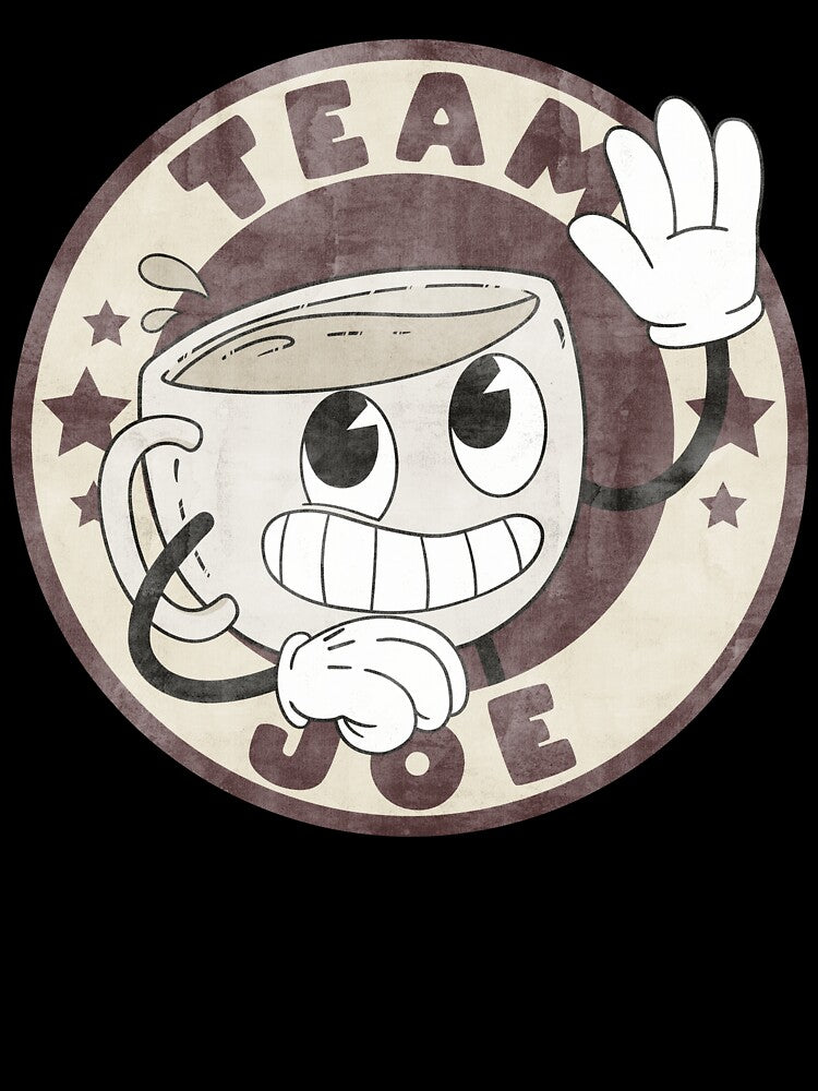 Team Joe Cartoon Coffee Badge by JackalopeCove