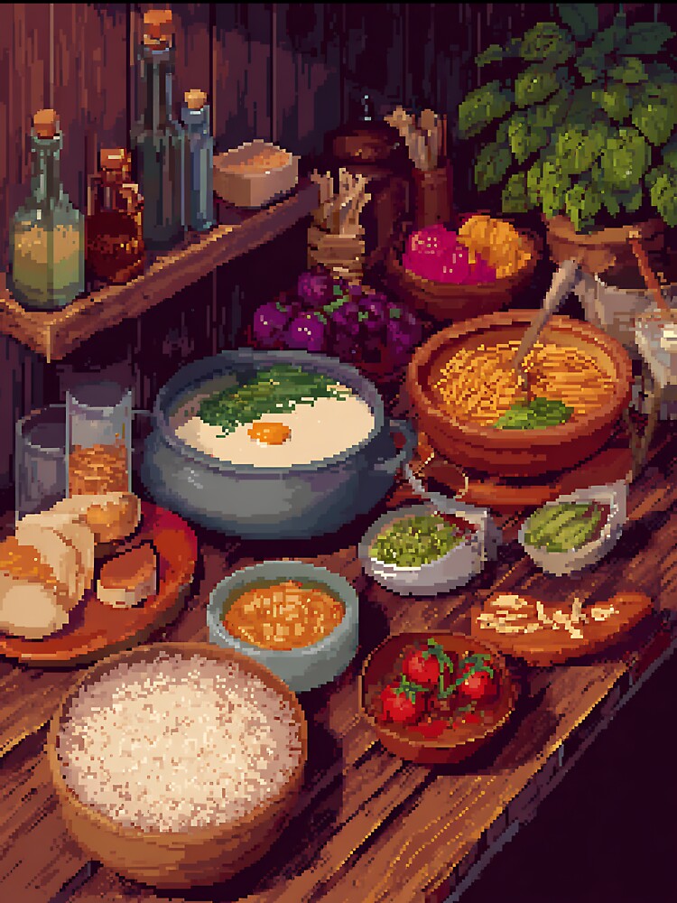 Gaming Pixel Art Food by bapupa