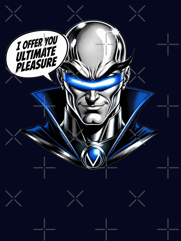 Retro Comic Book Supervillain Pop Art Cyborg Visor by Threadnovax