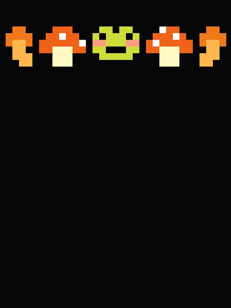Pixel Frog Mushroom – Cute Retro Pixel Art Nature Design by Aku-passion