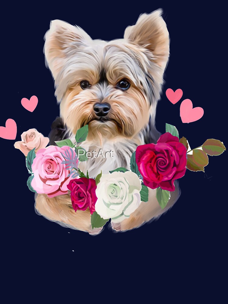 Cute Yorkie flowers by PetArt  ⭐⭐⭐⭐⭐