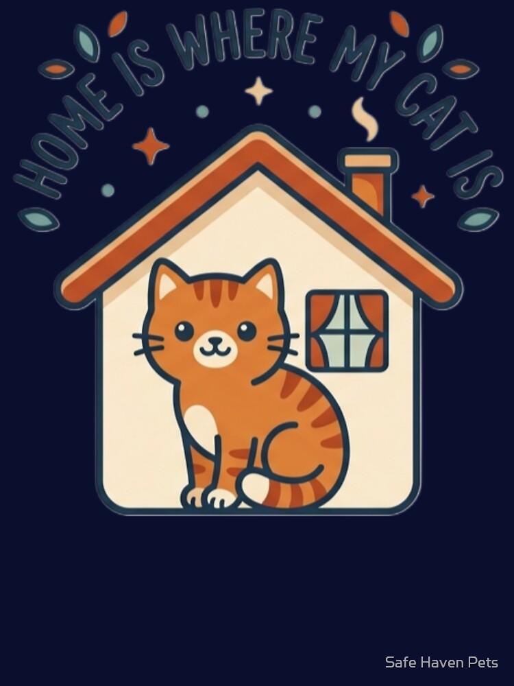 Home Is Where My Cat Is – Cute Cat Lover Shirt by Safe Haven Pets