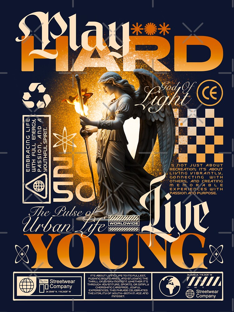 Play Hard Live Young Angel God of Light by LunaPixelStudio
