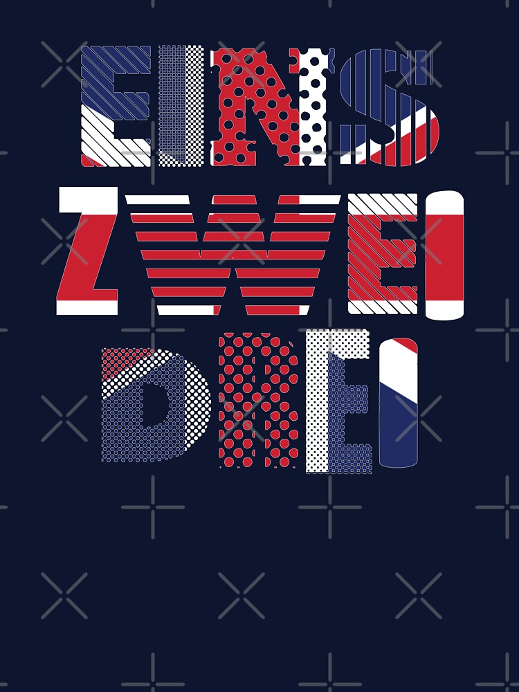 Eins Zwei Drei - Look Mum No Computer - Eurovision Song Contest 2026 United Kingdom - UK - United By Music - ESC2026 ESC26 - Flag design by Vision-Tees