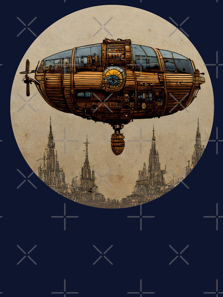 Steampunk Airship Clockwork Flying Blimp Contraption by MythicPrompts