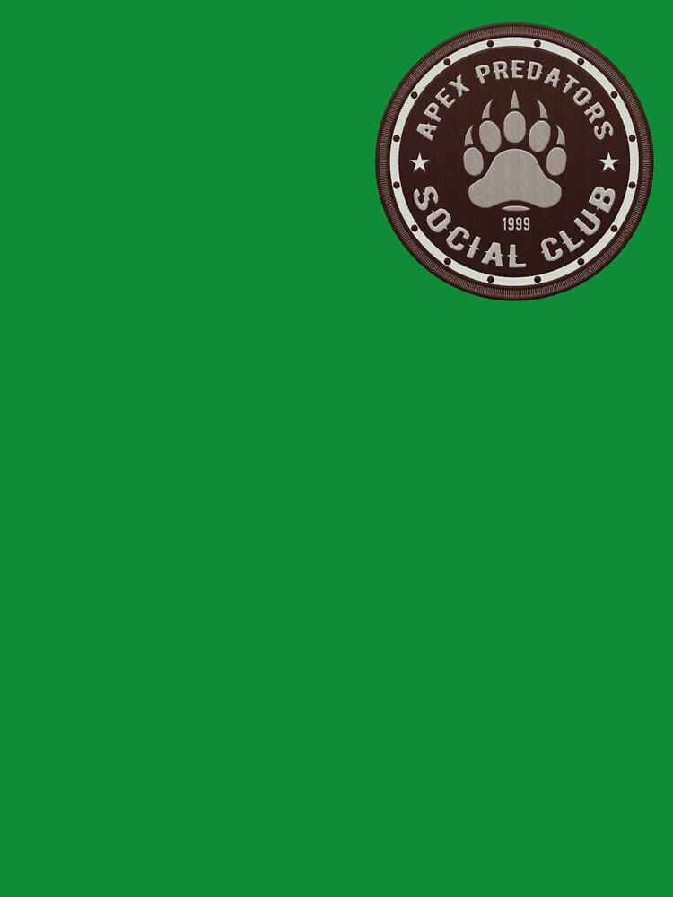 apex predators social club badge - embroidery iron patch textured graphic artwork by hayrpictures