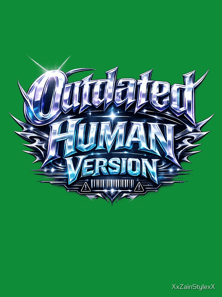 Outdated Human Version – Futuristic Y2K Cyber Typography Design by XxZainStylexX
