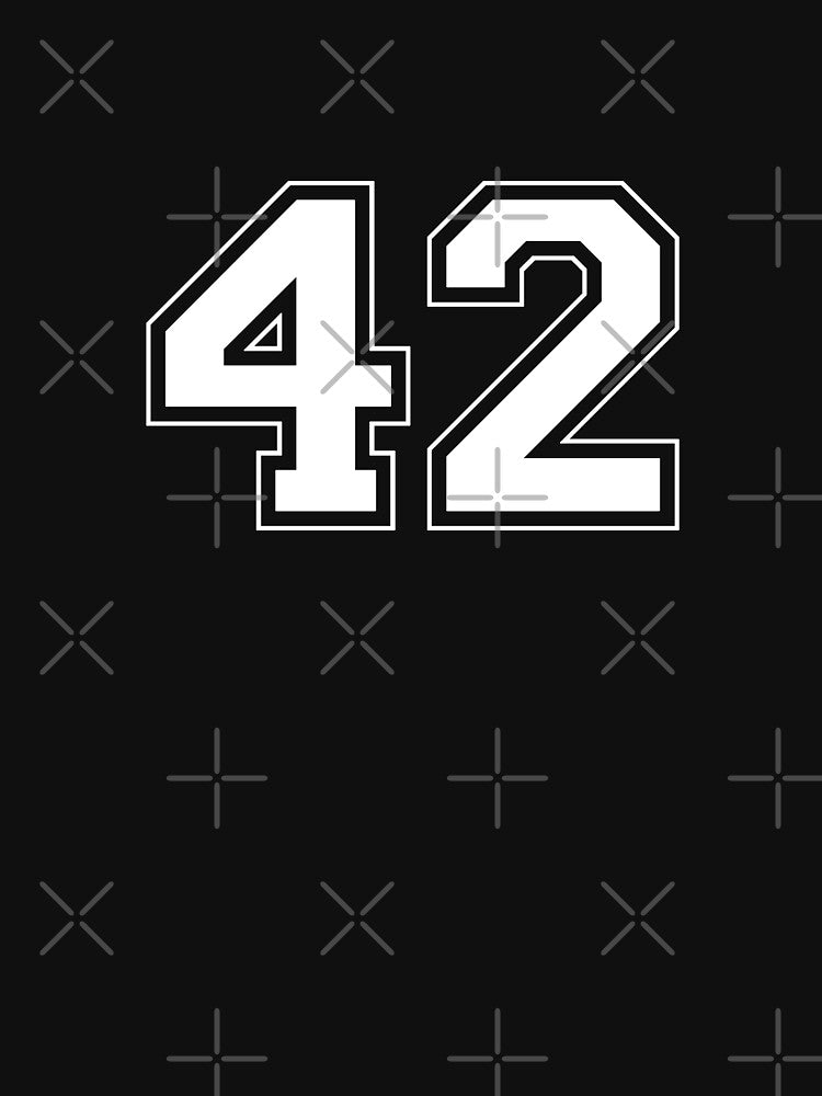 The Ultimate Answer - 42 Minimalist Number Design by Void Script