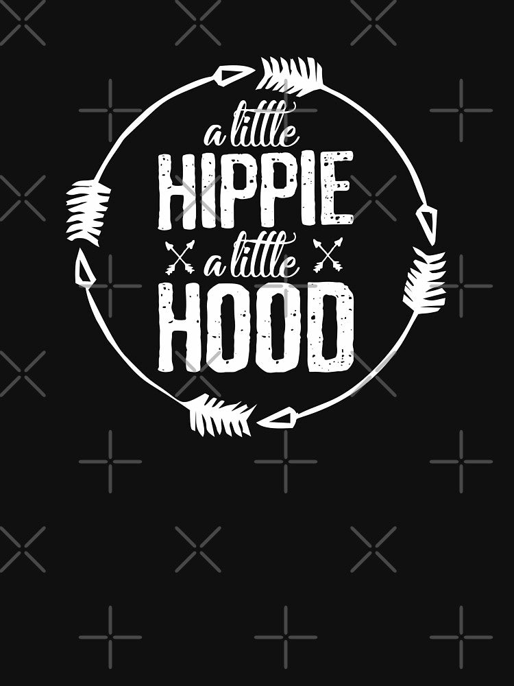 A little hippie a little hood quote white design arrow by alenaz