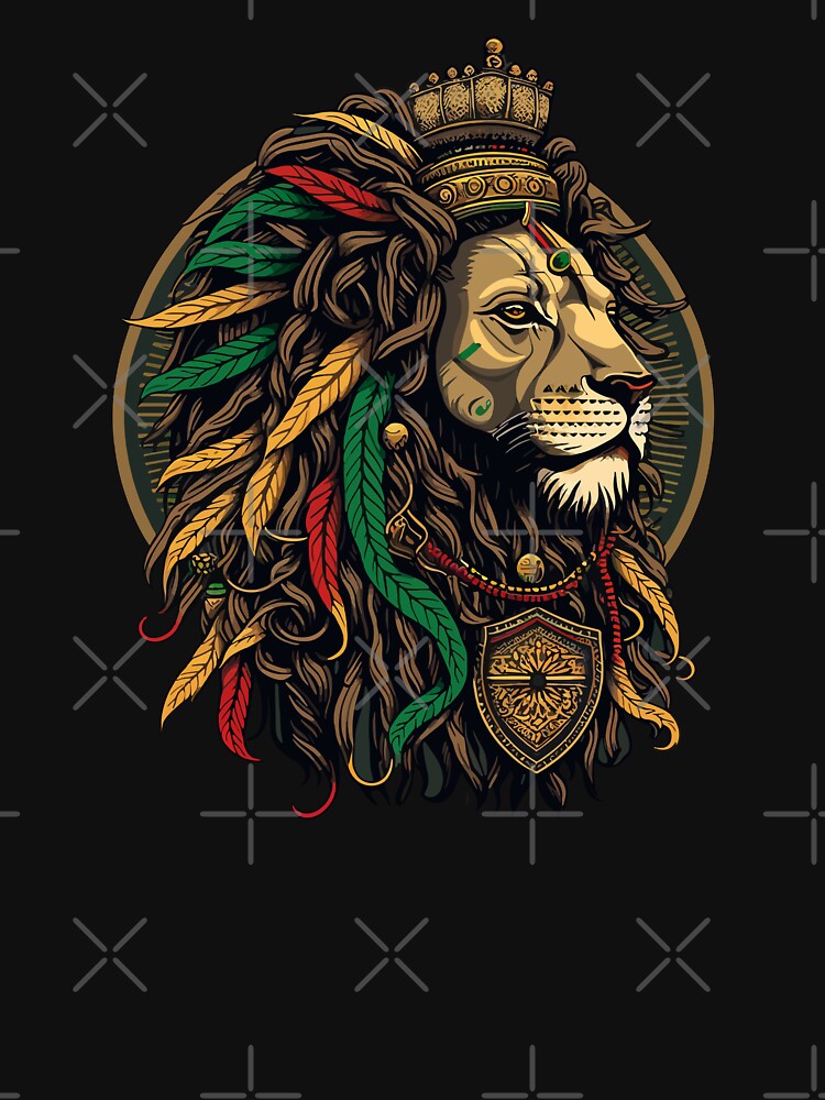 Rasta Lion T-shirt | rasta lion Sticker | rasta lion accesories |Get Your Reggae On with Our Rasta Lion Tee by Inspired Innovations