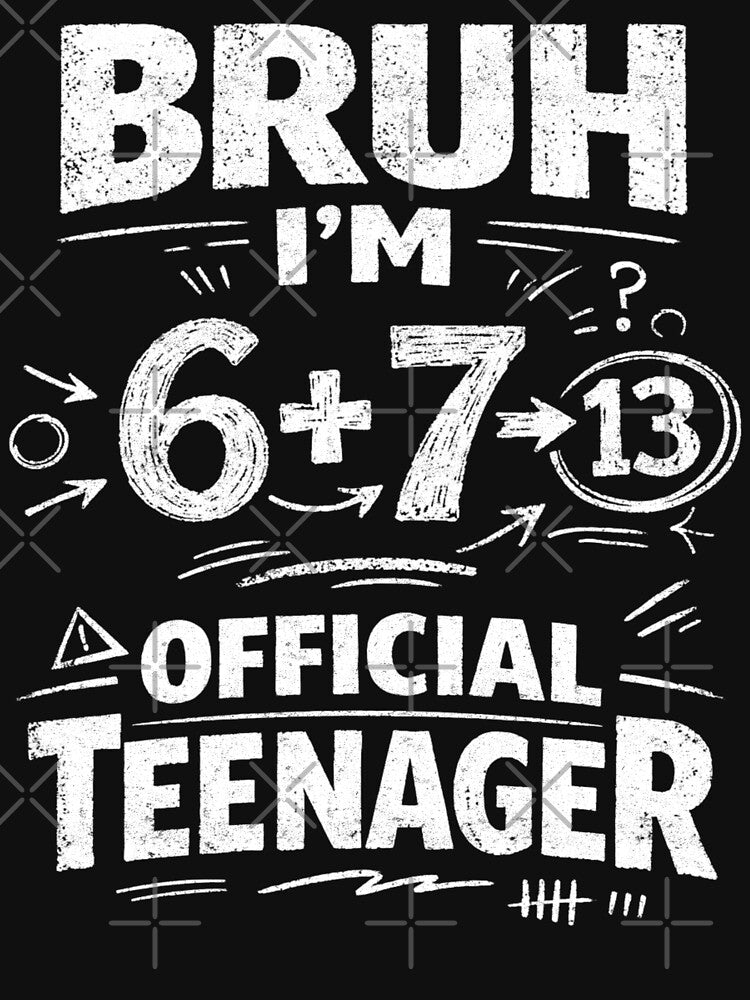 13th Birthday Shirt Funny Meme 6 7 Birthday 13 for Teen Boys by FreshVibe Prints