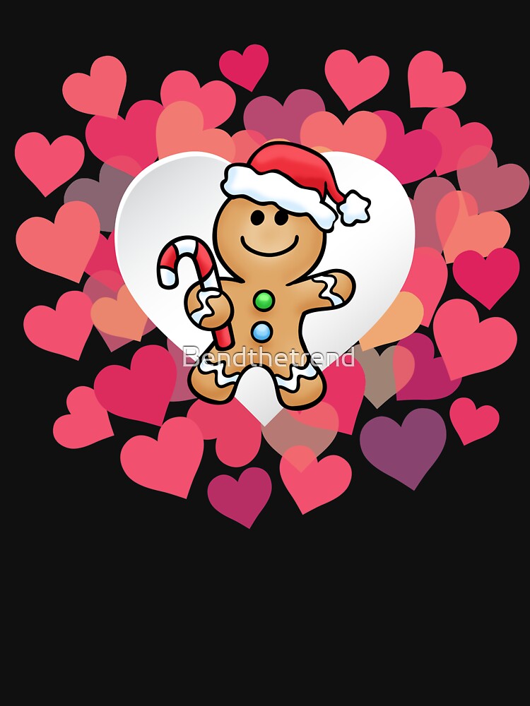 Funny Gingerbread Christmas Xmas Love Gift Novelty T-Shirt by Bendthetrend