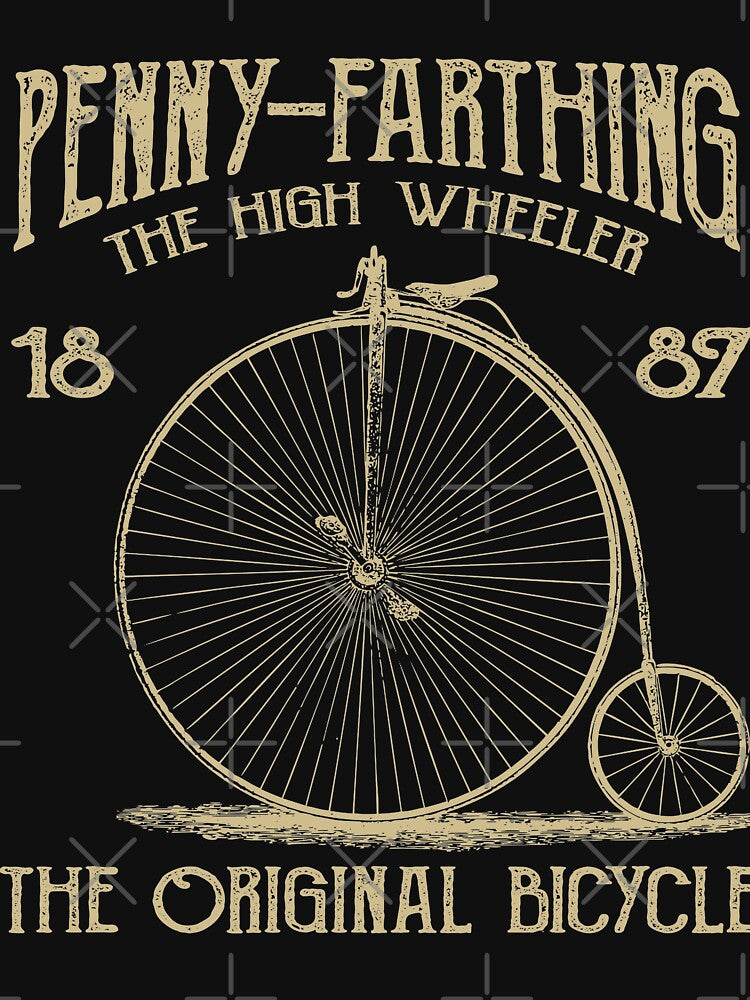 Penny Farthing Retro Vintage Distressed Design by JakeRhodes