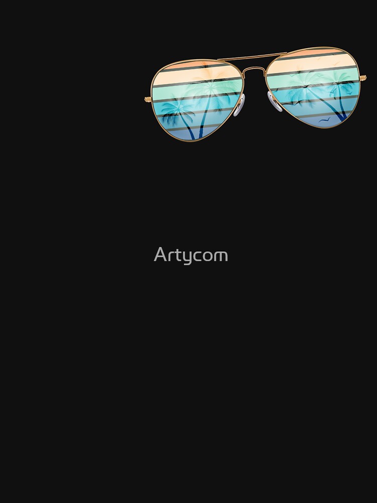 Retro Sunset Tropical Sunglasses Vintage Summer Vibes Beach by Artycom