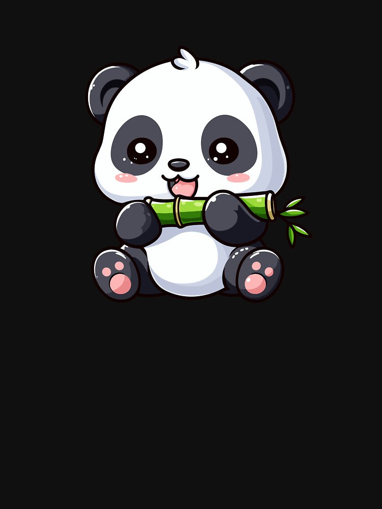 Panda eating bamboo by TomTeeShop01