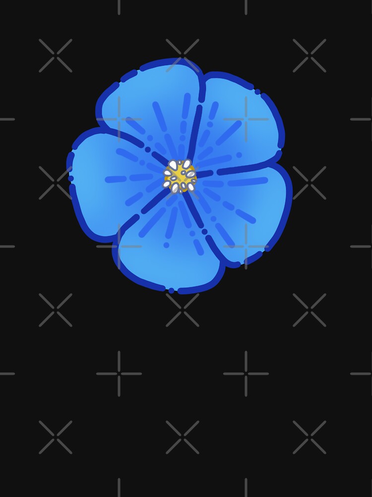 Blue Flower Simple Design by AveryZi