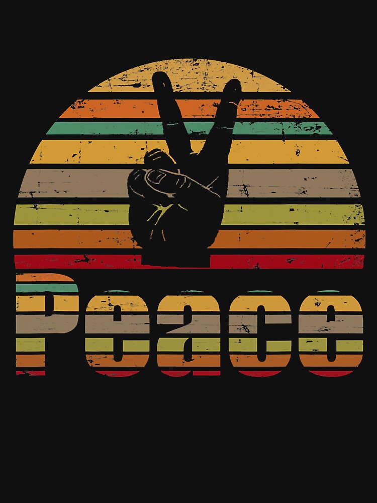 Peace Sign Retro Love 60's 70's Hippie by shannange