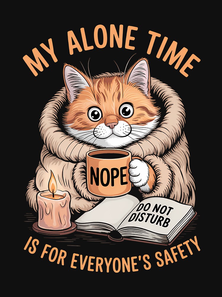 Funny Cat Introvert Sarcastic by TikCore