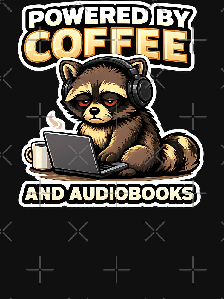 POWERED BY COFFEE AND AUDIOBOOKS by Dron Limited