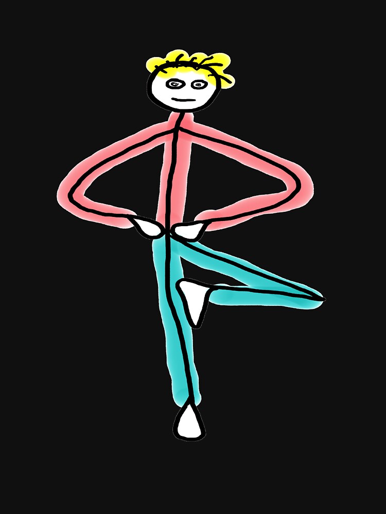 Yoga Tree Pose Stickman by Mark-Ewbie