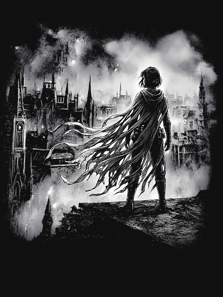 mistborn vin graphic vintage style luthadel city retro fantasy art cosmere bookish by NickIgnatyev
