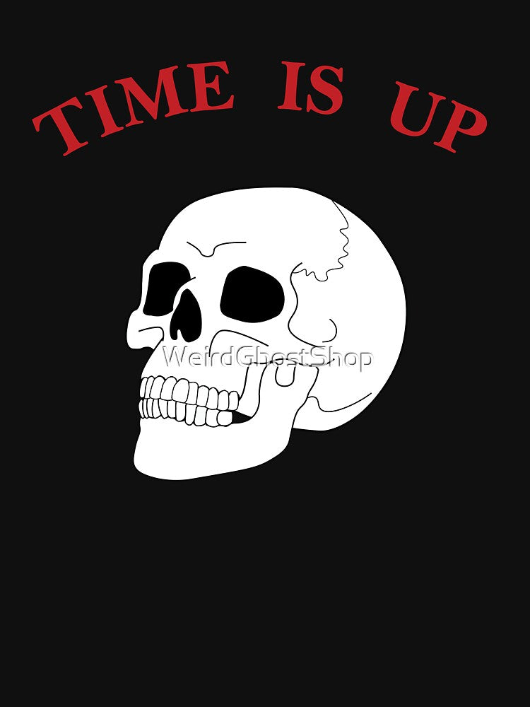 Time Is Up Skull by WeirdGhostShop