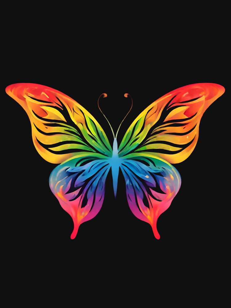Simple Rainbow Butterfly by ArtByFrancis