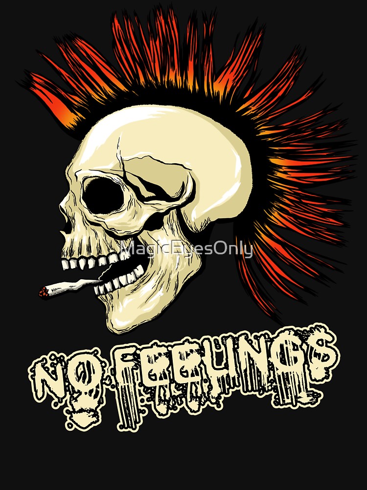 No Feelings - Punk Rock Skull by MagicEyesOnly