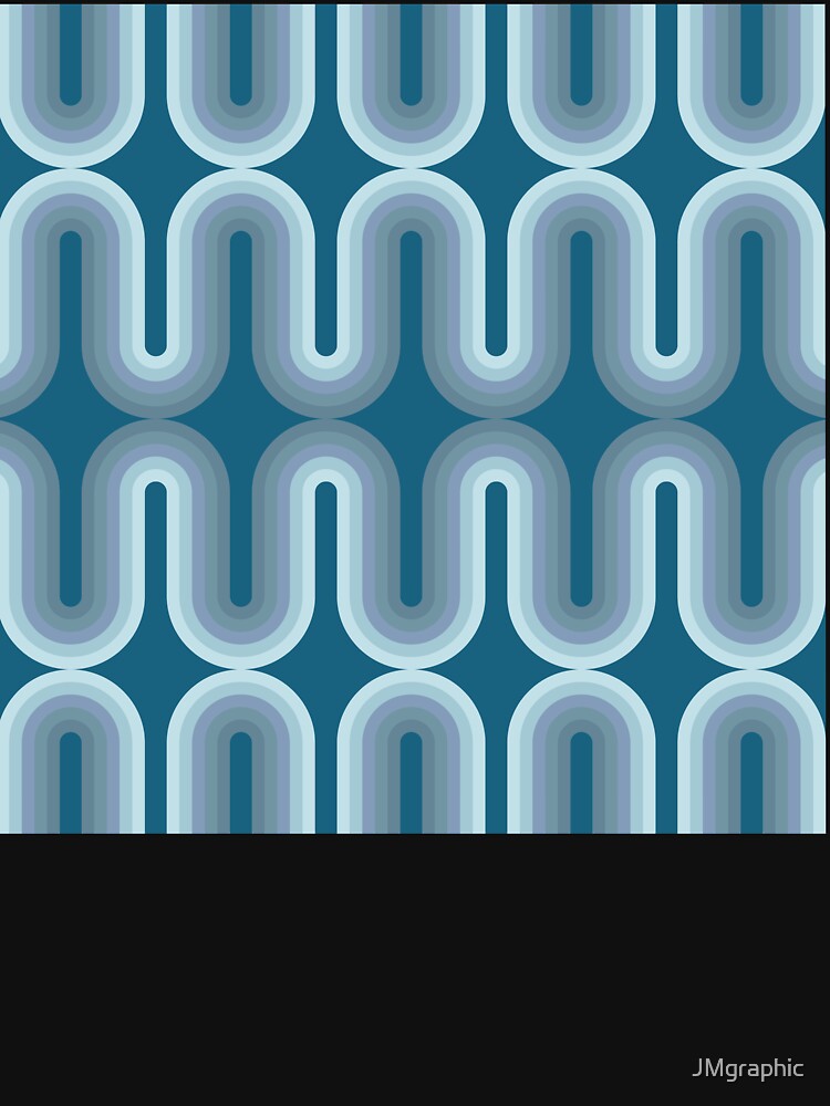 Retro Mid Century Modern - Blue gradient by JMgraphic