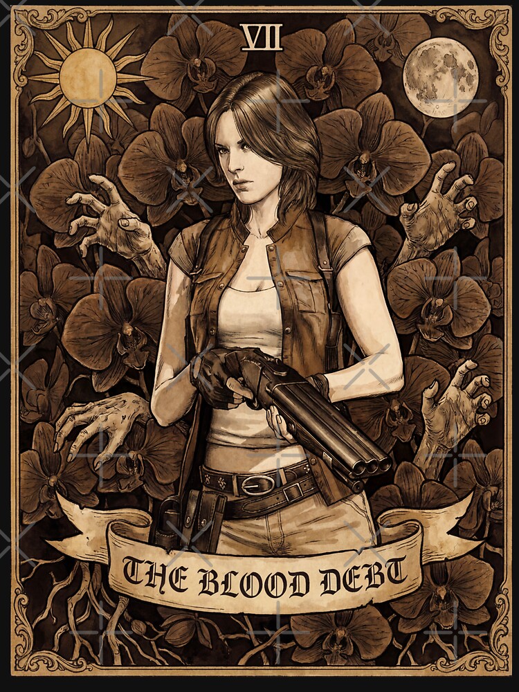 Resident Evil Helena Harper Vintage Tarot Card Gaming Art by Back2Collage